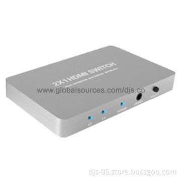 Super-slim HDMI 2x1 Switch, CE-/FCC-certified, High Performance, Supports 3D, 1,080P and Best Price